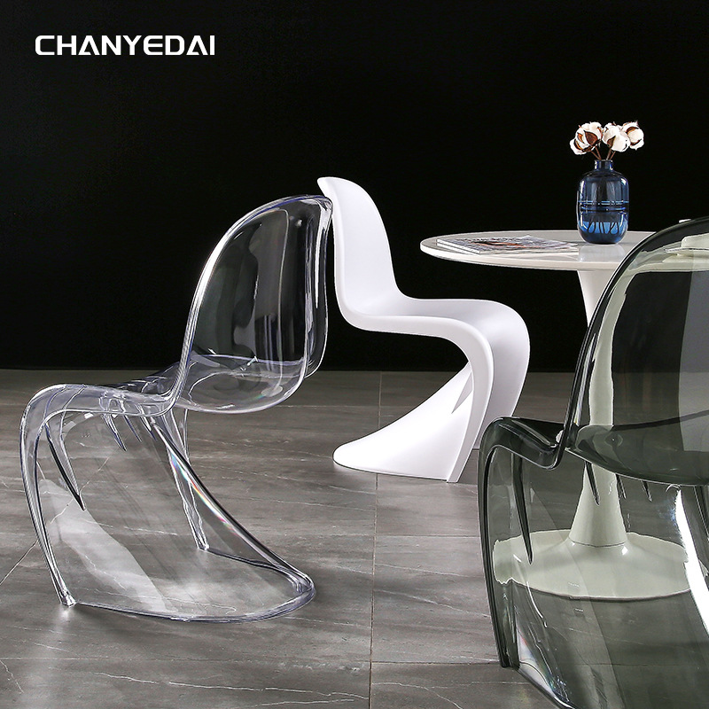 Modern minimalist chair dining chair stool designer influencer ins Acrylic chair Clear plastic crystal chair Nordic