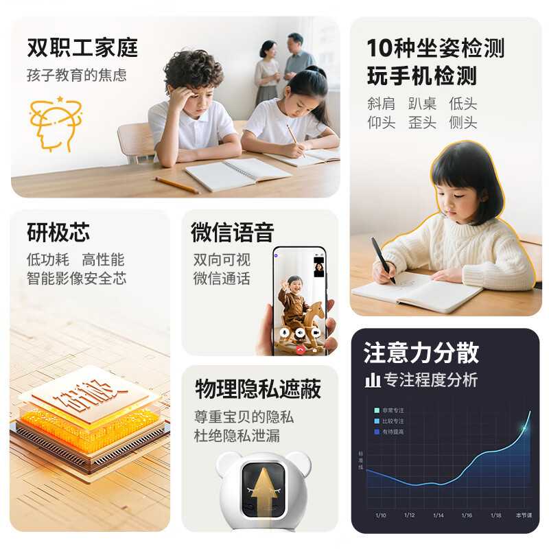 The Shenmu intelligent AI camera can be used for home two-way video call monitoring and 360-degree intelligent night vision details Picture