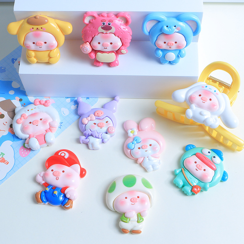 Daka Piggy Costume diy Cream Glue homemade fridge magnets, water cup stickers, decorative materials, resin accessories Application Scenario