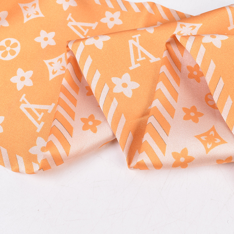 Summer New European And American Style Striped Pattern Printed Long Diagonal Ribbon Scarf Tied Hair Silk Scarf Bag Decoration Specification drawing