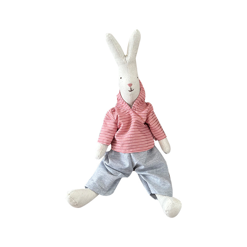 Korean-style cute rabbit three-dimensional cotton-filled dolls, children's figurines, girls' cloth dolls, room decoration toys, birthday gifts Item Picture