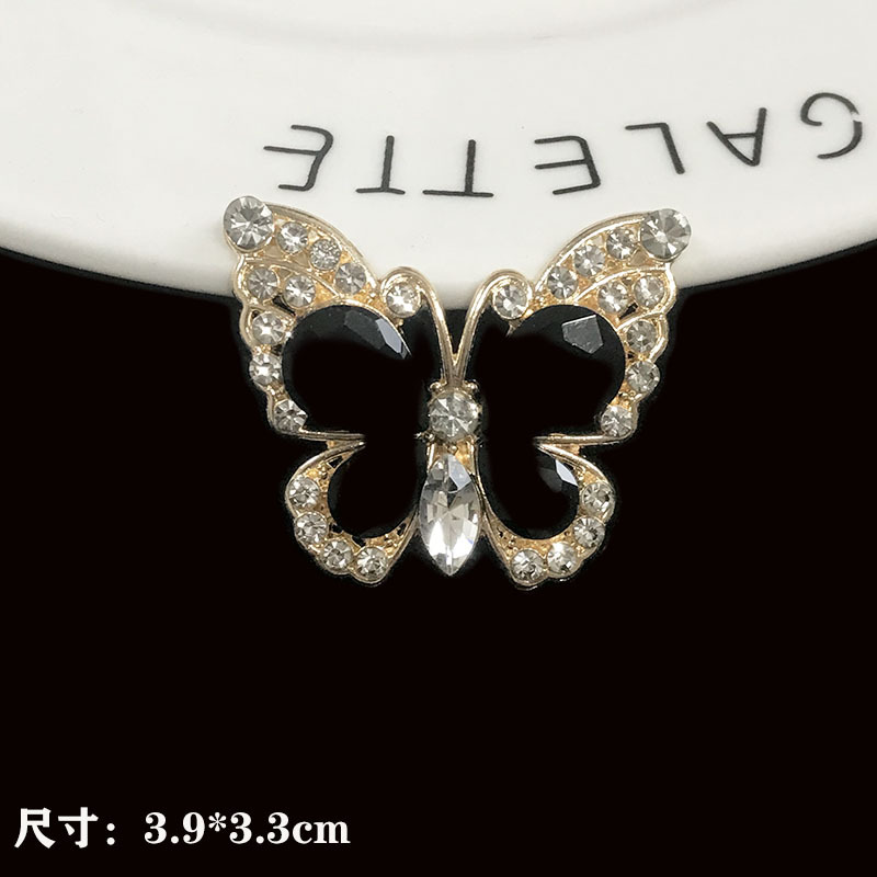 启威新水晶宝石蝴蝶洞洞鞋diy配饰汽载出风口手机壳饰品 合金配件详情12