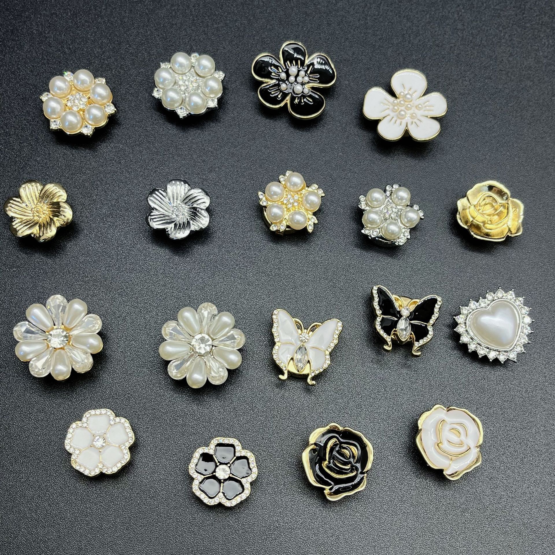 全环保 袖扣蝴蝶扣配件衬衣纽扣装饰品精致百搭蝴蝶袖扣花朵袖扣