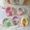 New Korean-style sweet cream-colored hair bands, children's ice cream, high-elasticity bun hair ties, and versatile hair accessories for girls Application Scenario