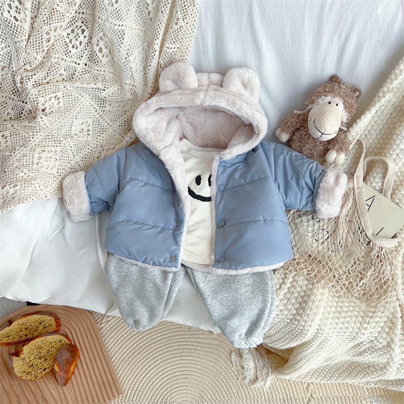 Wanwan Children's autumn and winter cotton-padded jackets, thick down jackets for boys, girls and babies, live-streamed foreign trade children's clothing Specification image