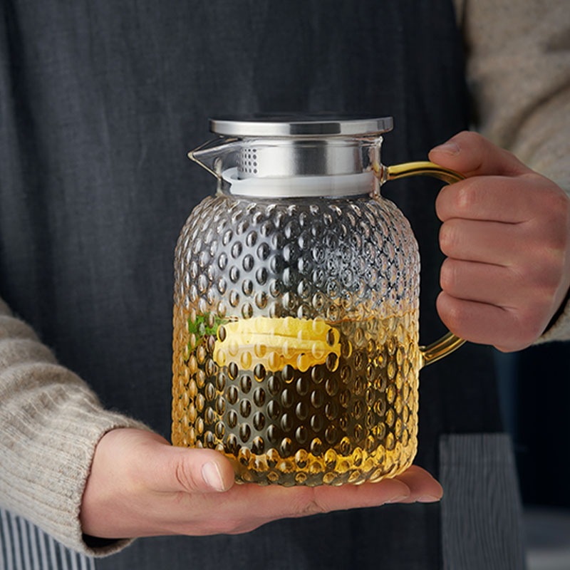 Home Hammer Cold Kettle Explosion-Proof High Borosilicate Glass Cold Kettle Cold Water Cup Large Capacity Teapot Set