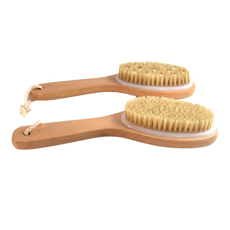 Wood Bath Brush Scrub Bath Artifact Bristle Body Dry Brush Bath Brush Meridian Brush Rub Back Artifact Brush Item Picture