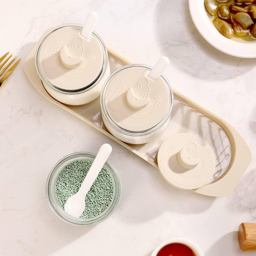 厨房储物/调料瓶/玻璃盐罐/胡芦型有盖玻璃瓶/调料罐细节图