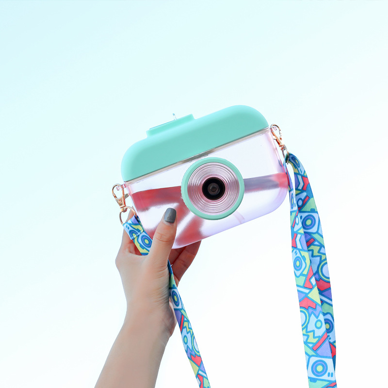 Promotional gifts: logo creative straw cups, Instagram cute and girlish portable Korean-style trendy plastic water cups Item Picture
