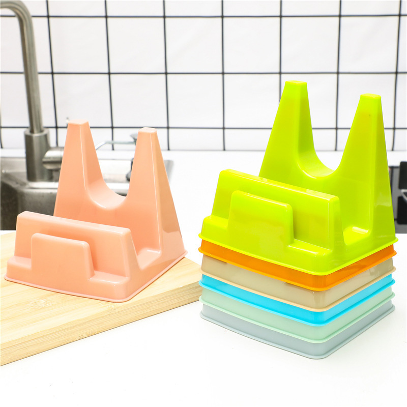 Pot Lid Holder Sitting Cutting Board Holder Plastic Countertop Storage Holder A Shelf For Pot And Cutting Board