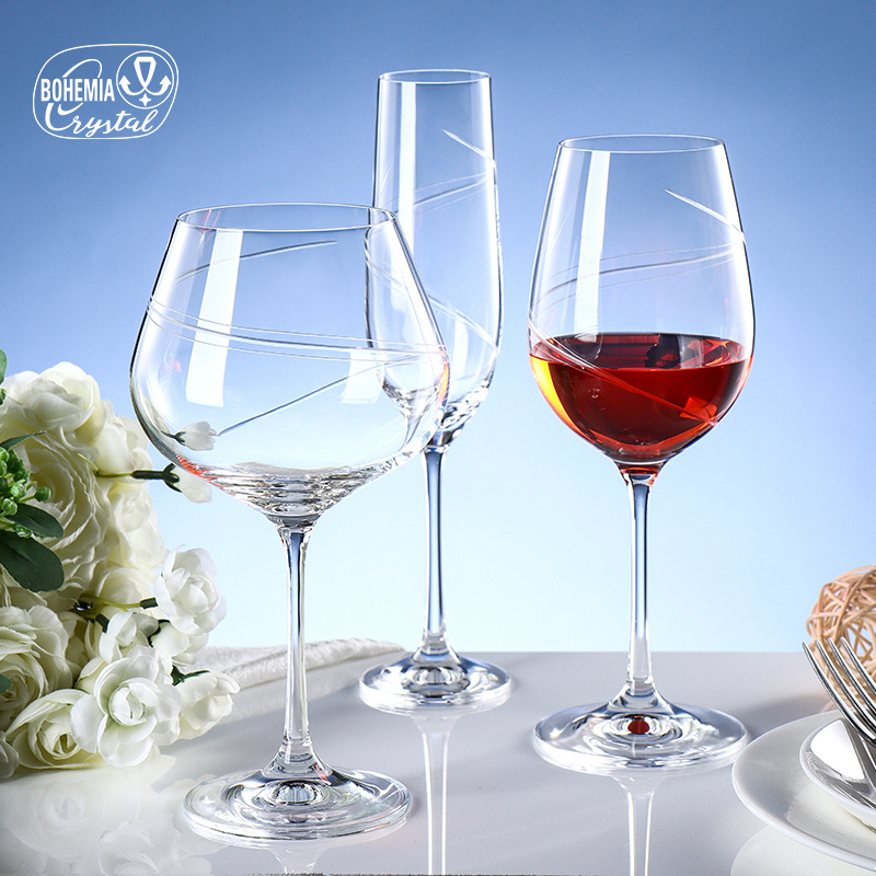 Large belly wine goblet crystalglas波西米亚水晶杯 设计款波尔多红酒高脚杯 勃艮第酒杯