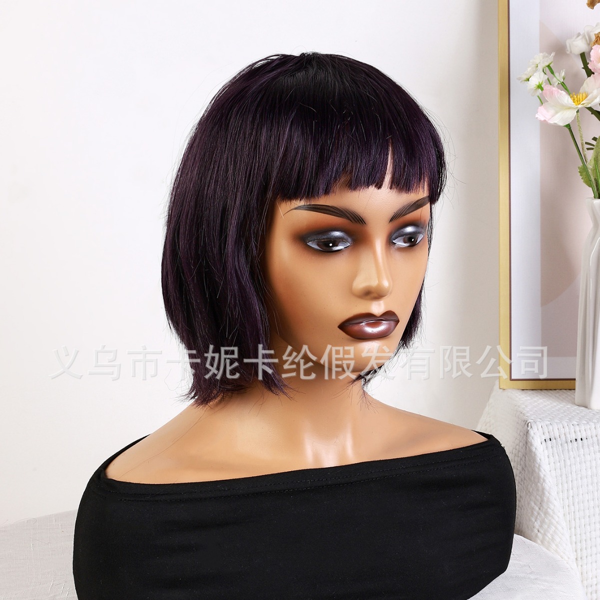 8inch الشعر المستعار الأسود من طراز Leyu Hebow Form Hew Wigs details Picture