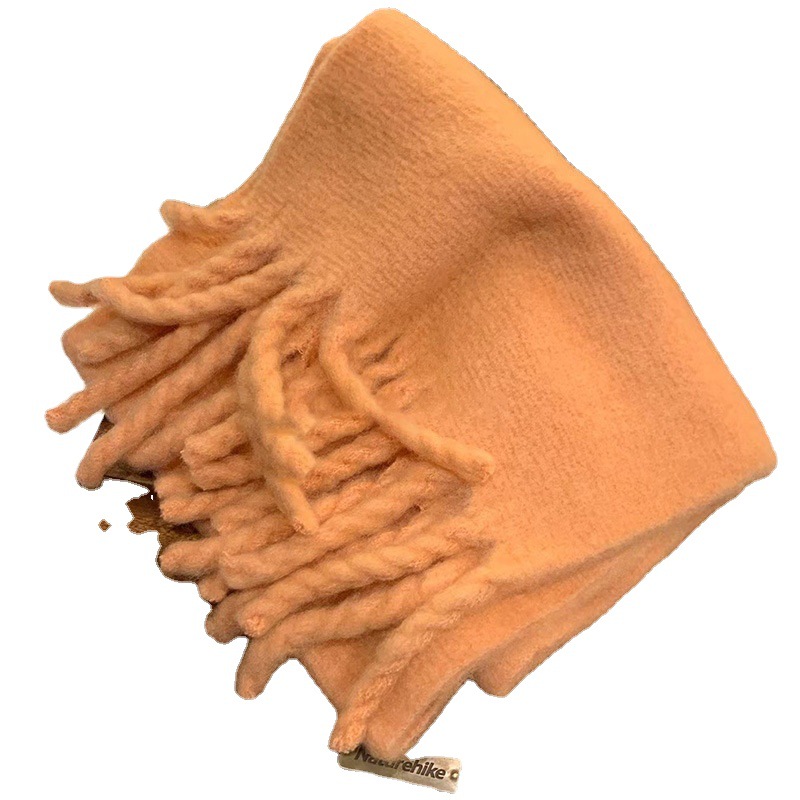 Knitted Short Small Scarf Korean Soft Waxy Outside With Soft Long Neck Winter Winter Student Couple Dual-Purpose Scarf Item Picture