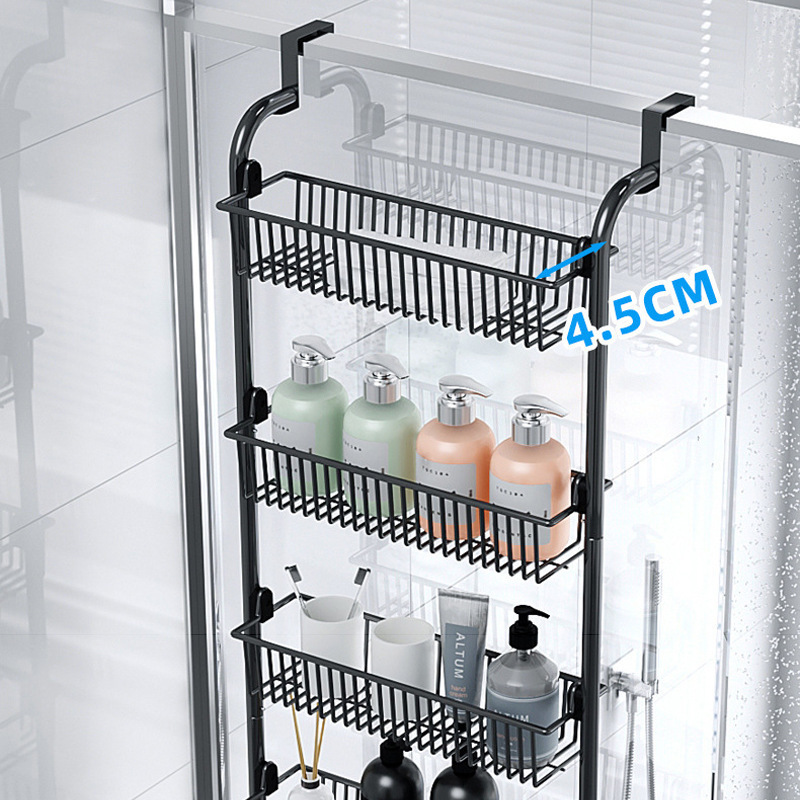 The door is hung with multi-layered storage racks details Picture