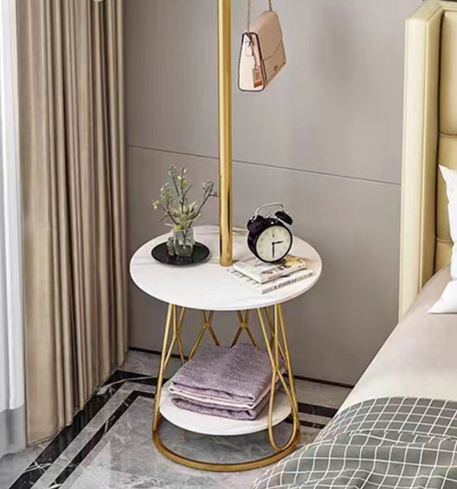 French-style master bedroom clothes hanger and bedside coat rack details Picture