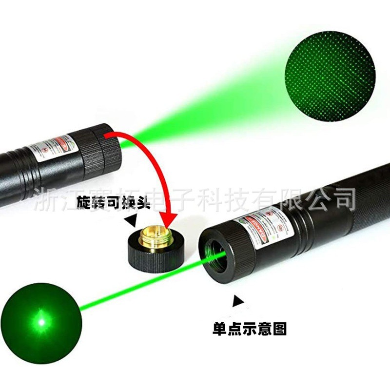 充电款无线遥/逗猫灯/激光笔白底实物图