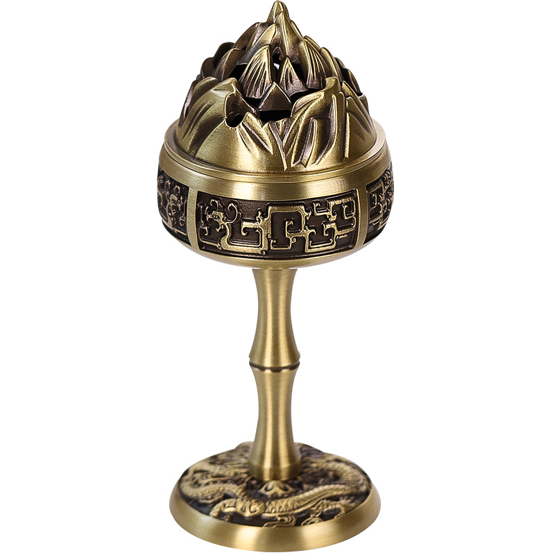 Glass Incense Burner Boshan Furnace Copper Sunk Sandalwood Incense Tools To Play Incense Seal Dish Incense Household Indoor Incense Burner Decoration details Picture