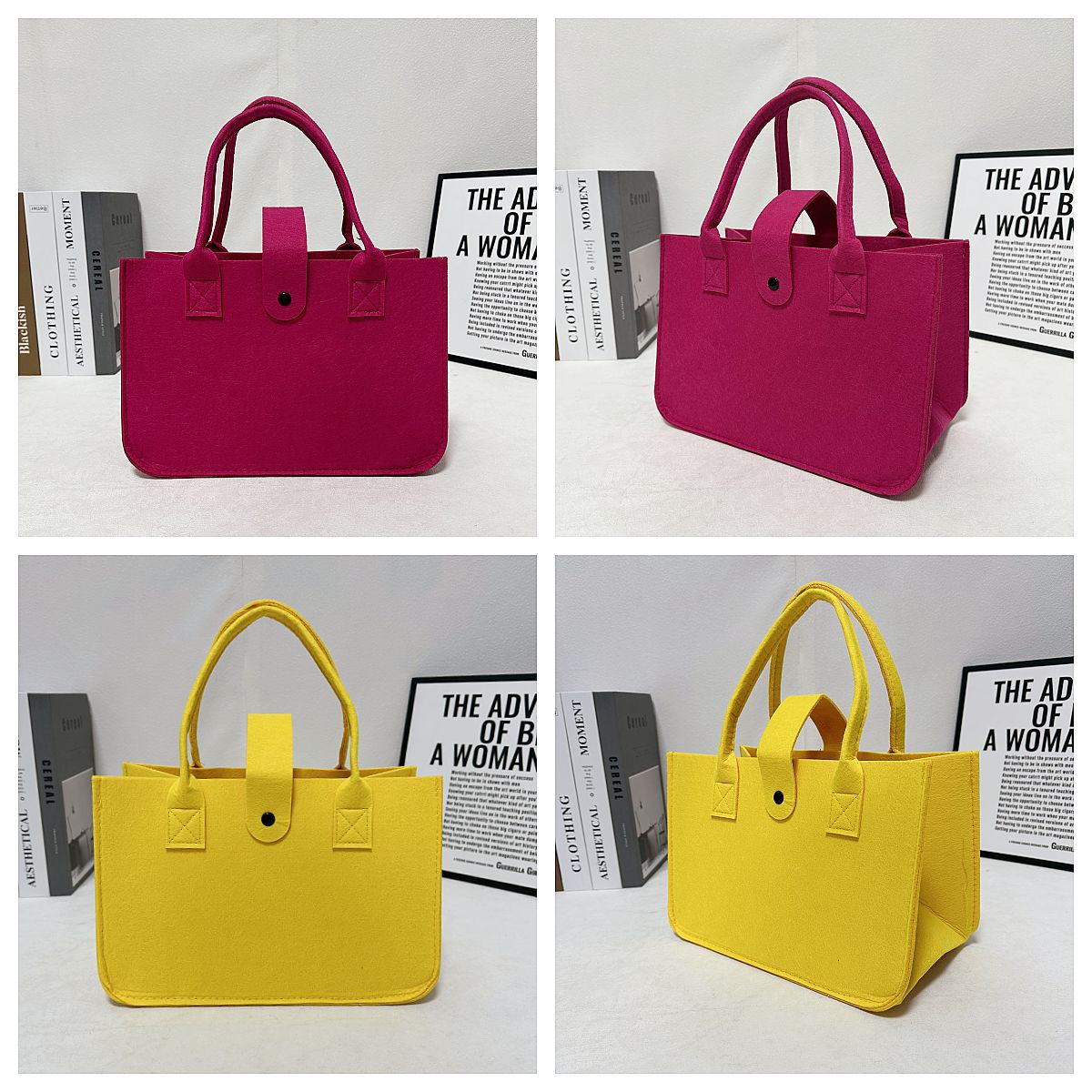 Felt bag bestseller, Internet celebrity, Xiaohongshu, Douyin Live streaming benefits, thickened felt handbag one-piece consignment manufacturer Application Scenario