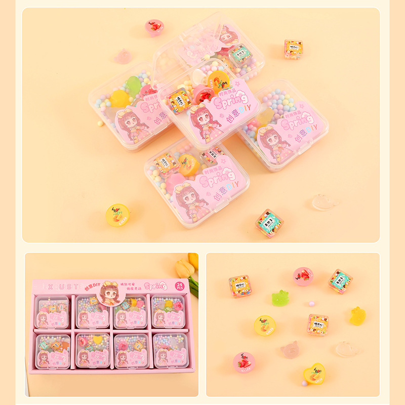 Breadtree Simulation Food Play Family Bucket Fries Popcorn Diy Accessories Key Chain Decoration Pendant