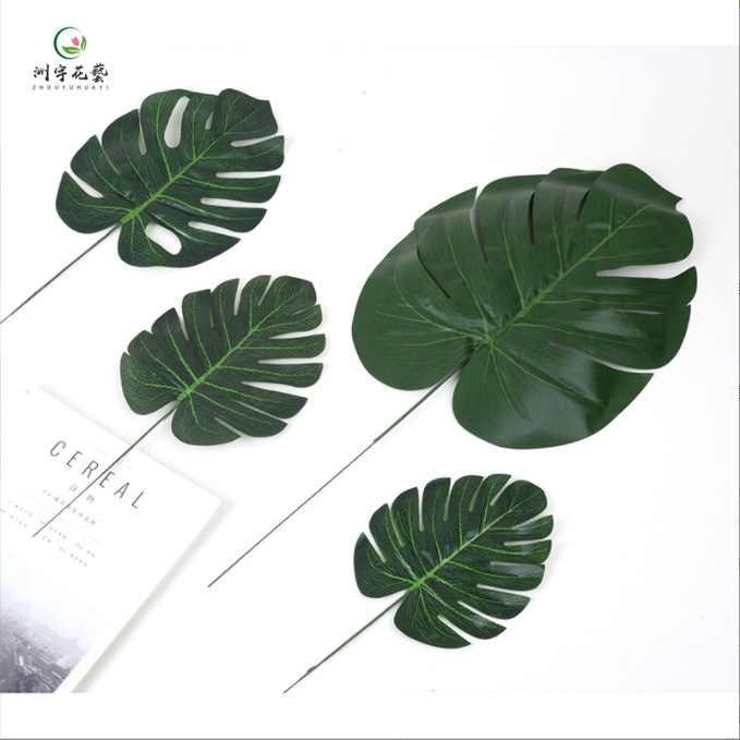 Artificial turtle-back leaves, Amazon cross-border supply, Hawaiian table plant wall, flower arrangement accessories, decorative turtle-back bamboo