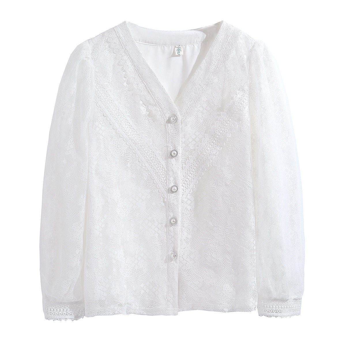 French V-neck lace chiffon shirt for women's autumn 2022 new style, beautiful and stylish long-sleeved blouse, early autumn top Application Scenario