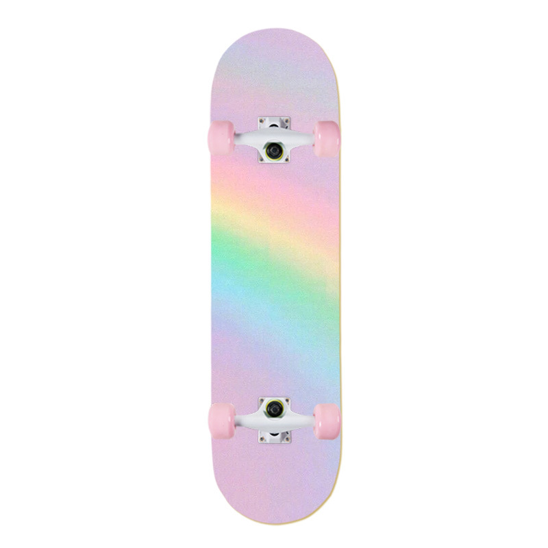 Distribution Skateboard Big Meng Meng Children Short Double-Warped Maple Four-Wheel Skateboard Manufacturers Wholesale A Piece Of Hair Item Picture