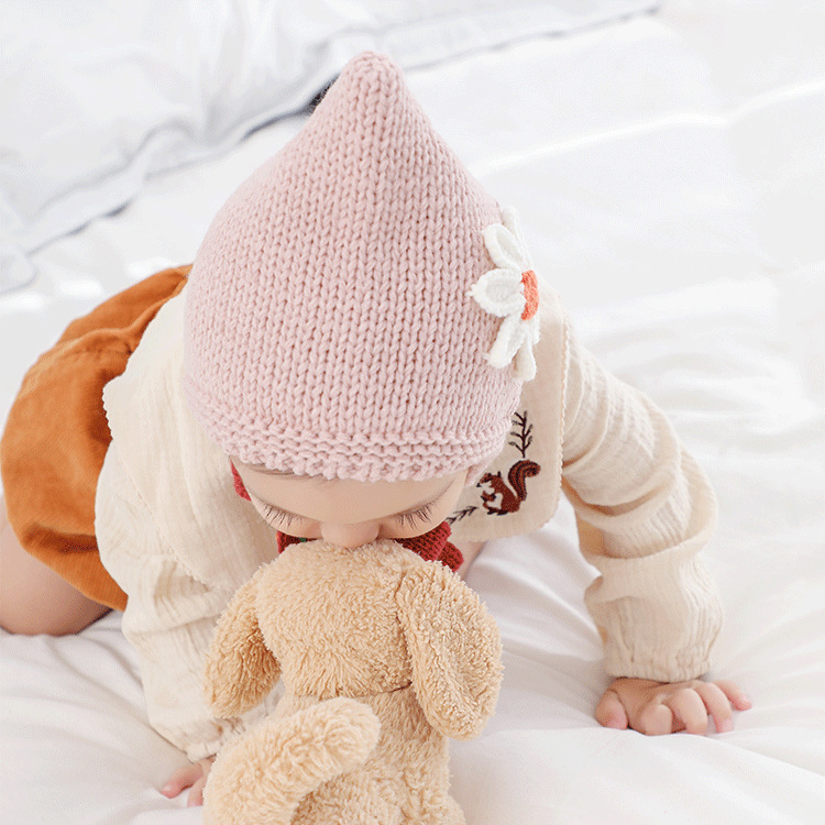 Lollipop otoño invierno sombreros niños puntiagudos nuevos super cute cute sombrero de protección de los oídos gorro caliente baby boom gorro details Picture