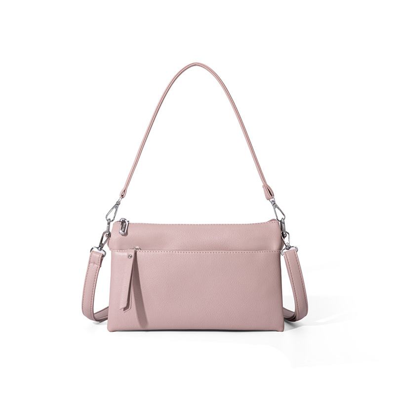 跨境新款单肩包百搭斜挎包纯色手提包高级感女士包包通勤小方包