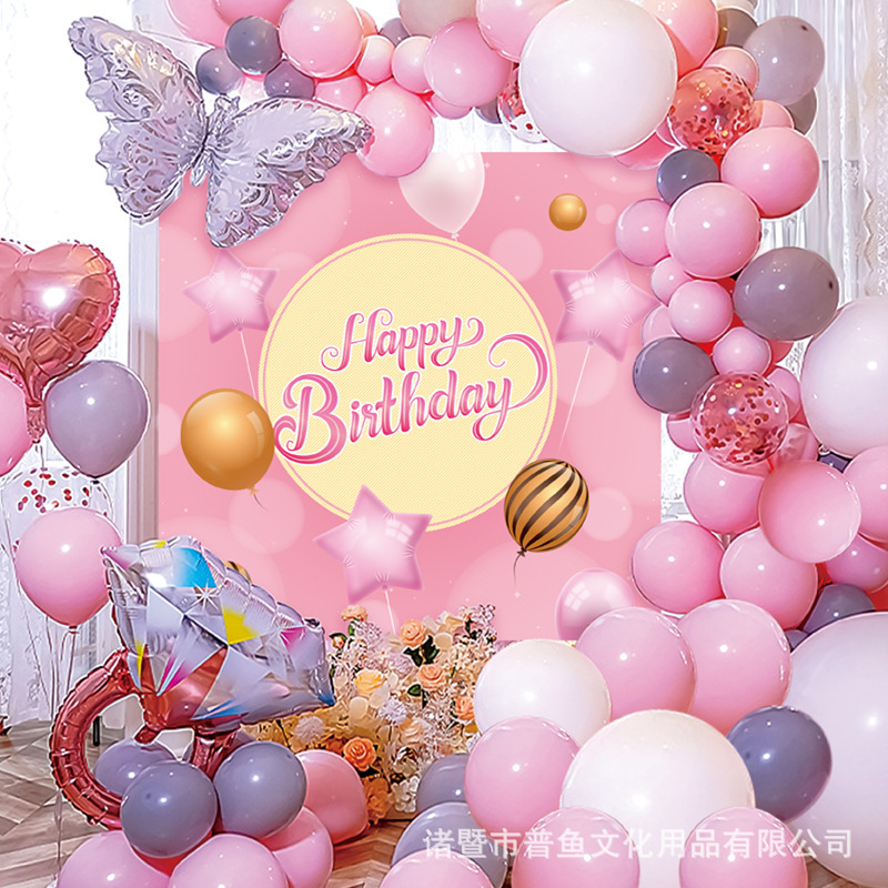 生日派对装饰气球 儿童生日派对布置用品 场景氛围布置套装批发详情图3