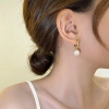 Pearl earrings for women with a light luxury and high-end feel, new bestsellers in 2025, French high-end style and elegant earrings details Picture