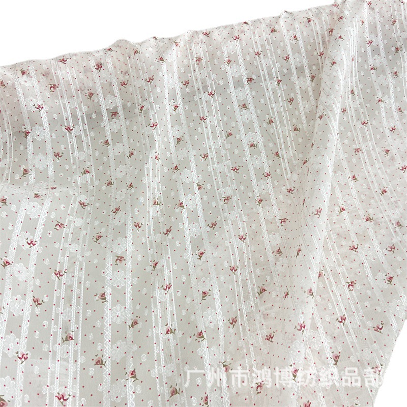 领带面料/提花/幻彩蝴蝶网纱面料/裙摆设件白底实物图