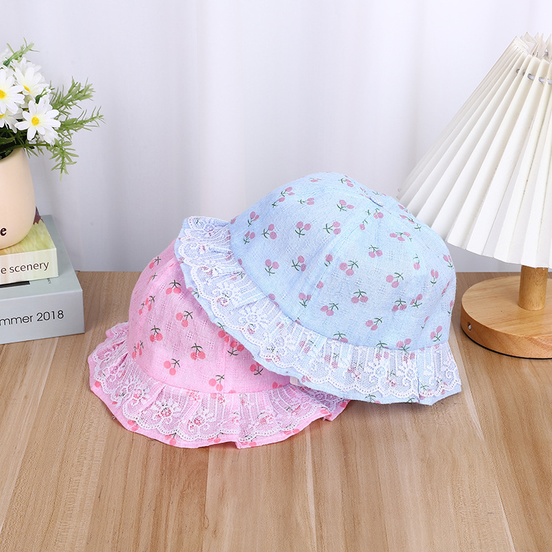 New Spring And Autumn Girl Hat New Children's Baby Hat Thin Pot Hat Children's Fisherman Hat Baby Shade Hat Shade details Picture