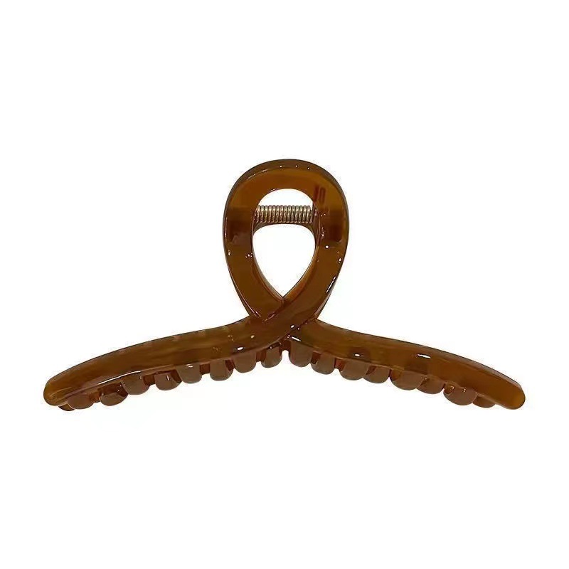 2023 New Large Green Grab Clip Female Hair Grab Clip Clip Hair Tray More Korean French Advanced Sense Of Crossover Item Picture
