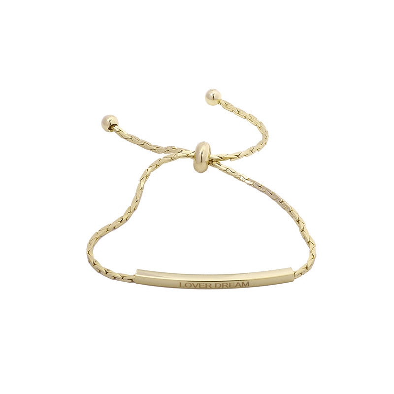 【 Hit Bracelet 2】 A K-gold cross-titanium steel bracelet with a high-end European and American style, a niche design, and a cold and cool look for women Item Picture