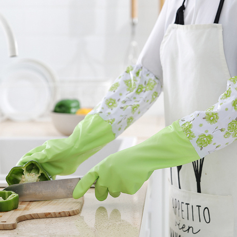 洗碗手套开口橡胶长款厨房束口手套洗衣服刷碗清洁家务手套批发详情图3