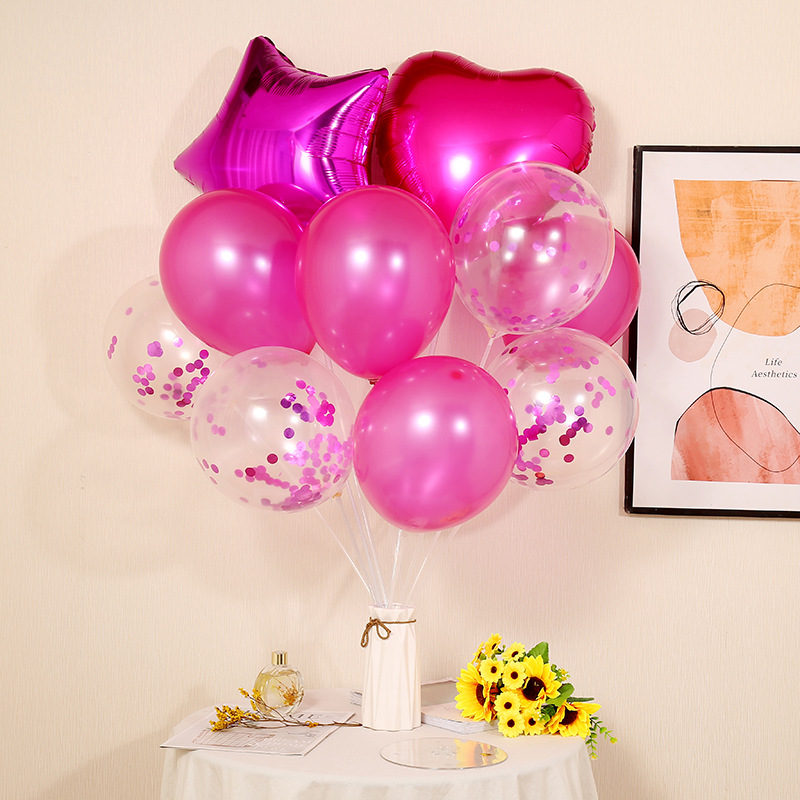 亚马逊乳胶气球套装爱心彩色气球派对气氛装饰品情人节网红波波球详情图2