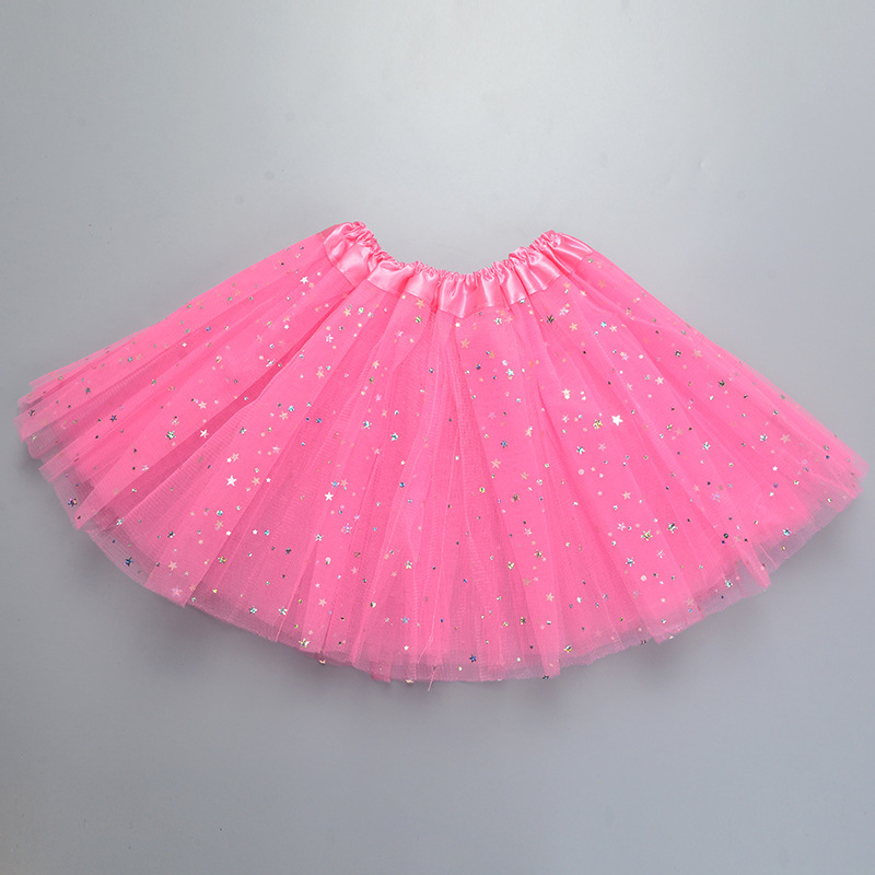 Children's pommel skirt tutu skirt Princess sequin triple layer 6 mesh skirt tutu tulle skirt tutu children Application Scenario