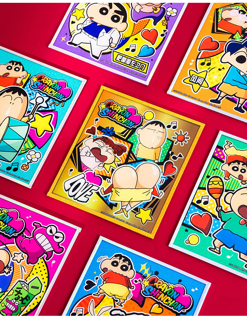 蜡笔小新正版授权周边明信片书签盲盒三福同款高颜值纪念贺卡详情17