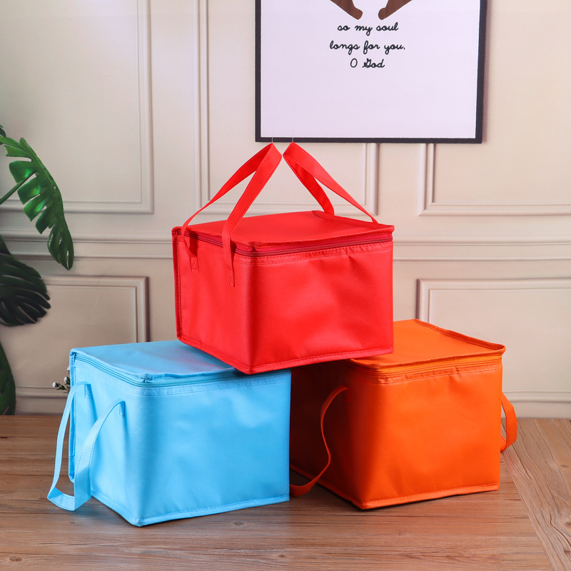 In-stock non-woven fabric insulated bags, daily dining utensils, kitchenware, ice packs, picnic bags, hand-held aluminum foil insulated bags, milk tea takeout bags