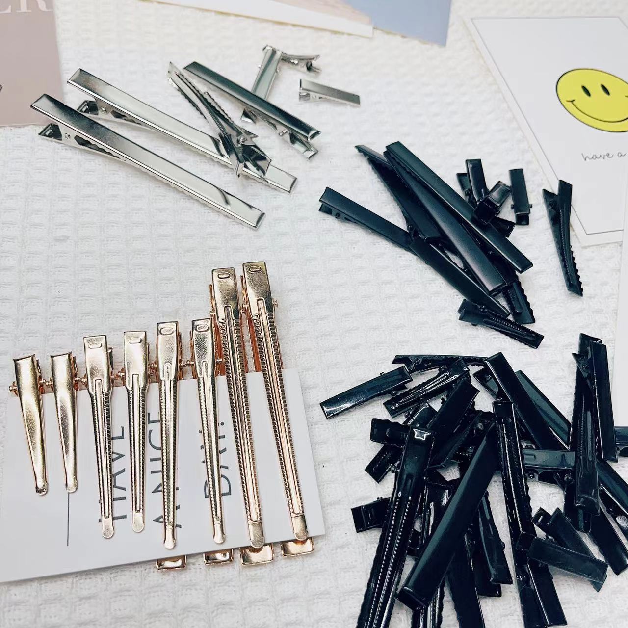 Square Beak Clip Diy Hairpin Material Wholesale Hairpin Hair Accessories Hairpin Hair Card Square Clip Beak Clip Headgear Accessories Application Scenario