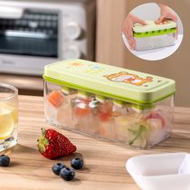 10 cells silicone press ice cube ice cube mold home 16 cells ice box with a spoon homemade frozen ice block magic