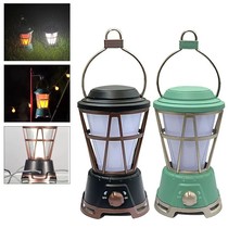 Cross-border solar charging camping lights Outdoor flame atmosphere lights camping USB charging horse lights Emergency tent lights