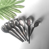 Thickened flat bottom steel spoon stainless steel spoon small rice spoon breakfast spoon one yuan tableware wholesale