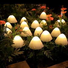led太阳能蘑菇灯户外防水草坪装饰灯庭院花园圣诞节日装饰