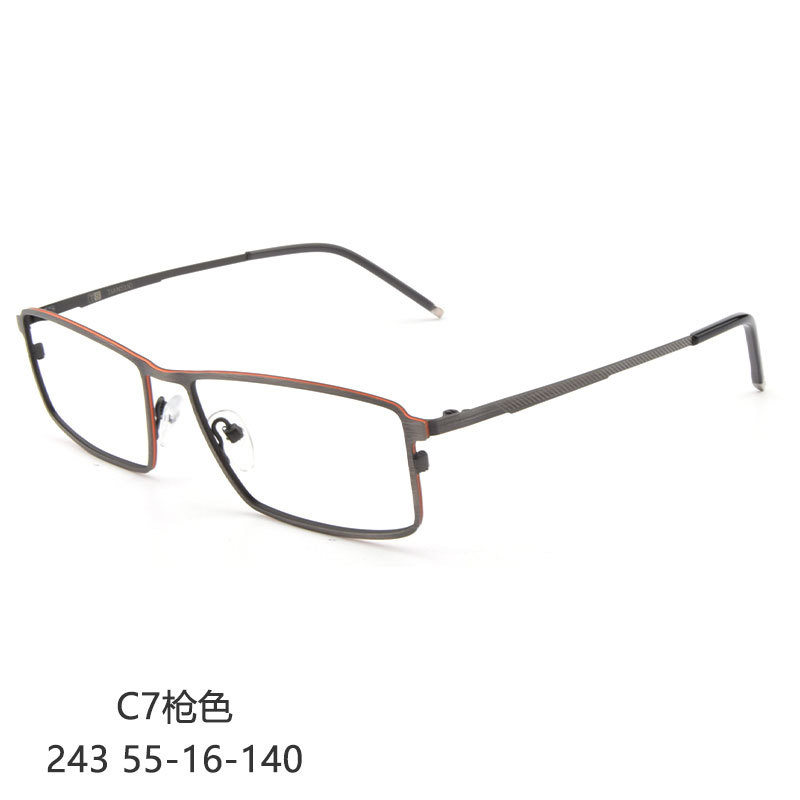 Full-frame glasses, business wide-edge glasses, titanium frames, suitable for both men and women, height 243 Specification image