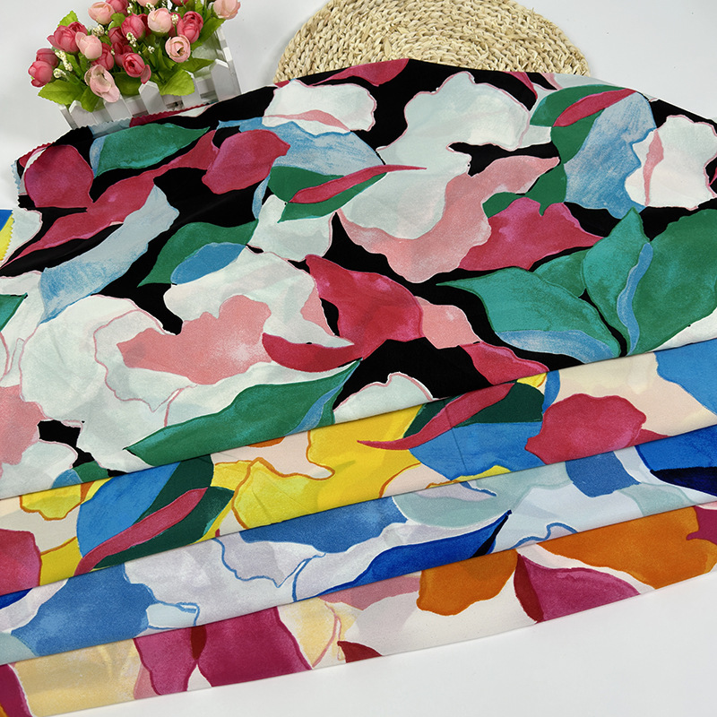 Exclusive e-commerce supply of quick-breakage plain weave forged clothing fabric. Samples can be provided for production of colored ink-wash painting shirt fabric details Picture