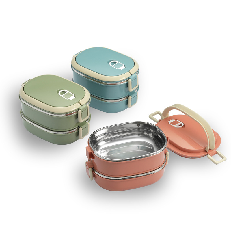 Cross-border rectangular stainless steel insulated lunch box with lid, portable lunch box, multi-layer hand-held compartments, bento box Application Scenario