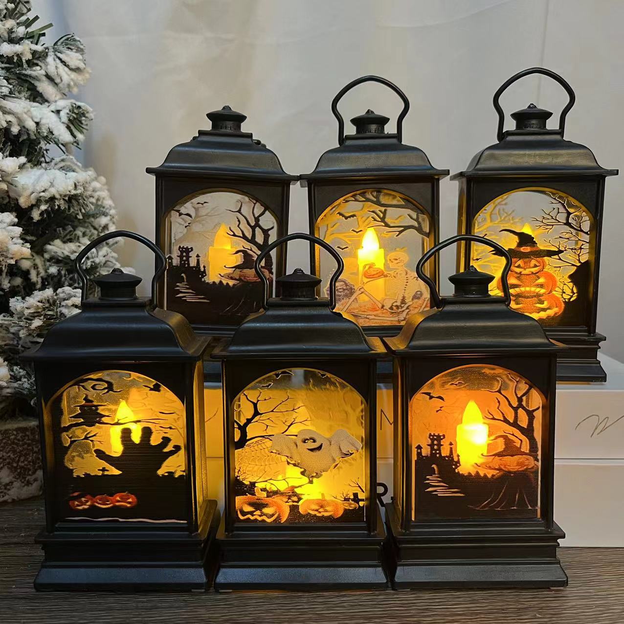 Cross-Border New Halloween Pumpkin Lantern Led Light Portable Jack-O '-Lantern Halloween Dress Up Props Table Decoration