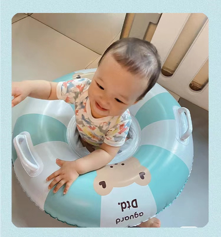 充气韩版婴儿游泳圈水上辅助工具PVC游泳圈儿童充气座圈韩版脖圈