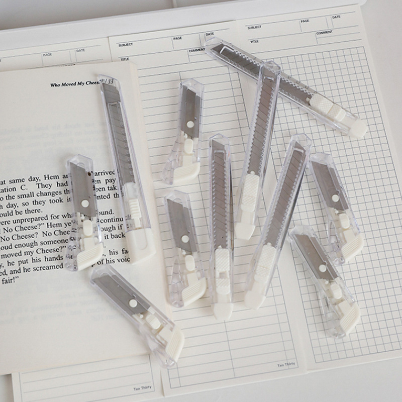 ins无印风简约美工刀迷你小号拆快递开箱小刀片学生手工刀裁纸刀详情图4